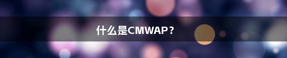 什么是CMWAP？