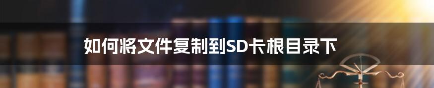 如何将文件复制到SD卡根目录下