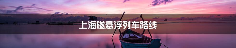 上海磁悬浮列车路线