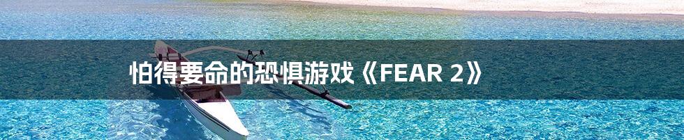 怕得要命的恐惧游戏《FEAR 2》