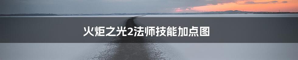 火炬之光2法师技能加点图