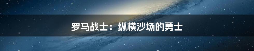 罗马战士：纵横沙场的勇士