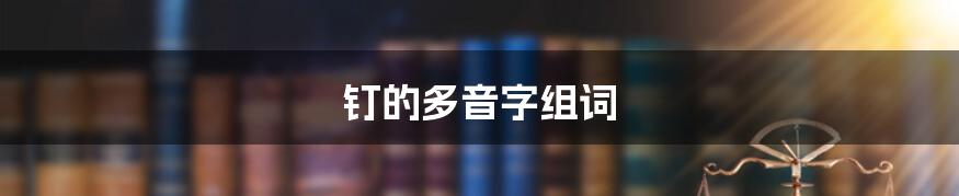 钉的多音字组词