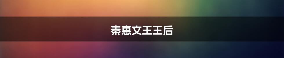 秦惠文王王后