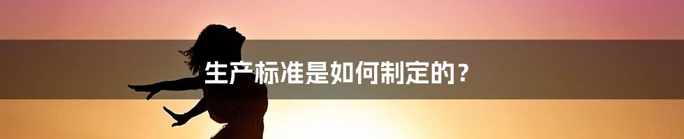 生产标准是如何制定的？