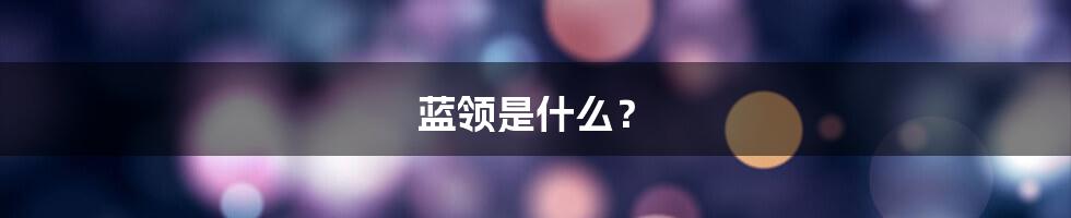 蓝领是什么？