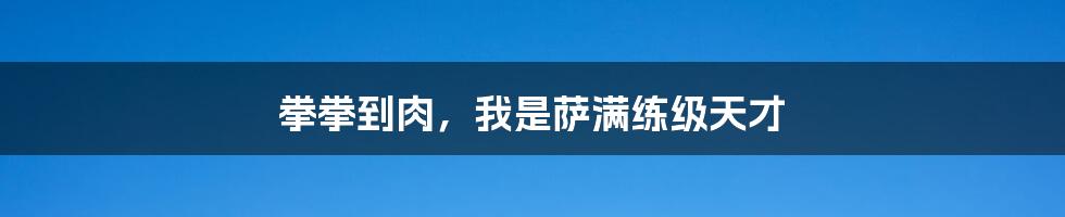 拳拳到肉，我是萨满练级天才