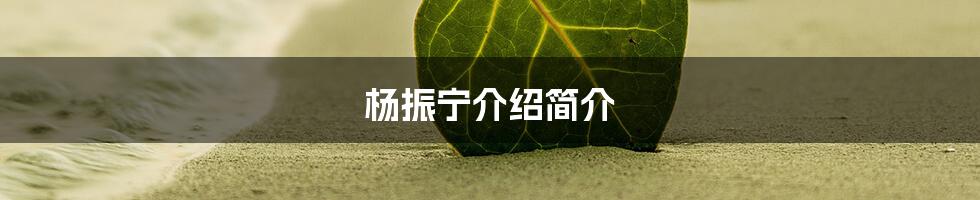 杨振宁介绍简介