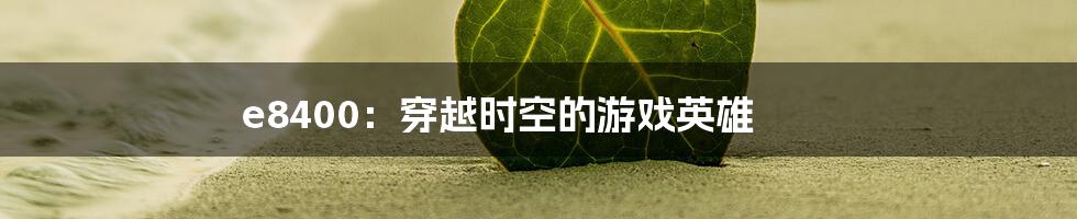 e8400：穿越时空的游戏英雄