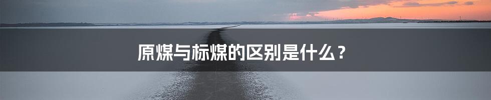 原煤与标煤的区别是什么？