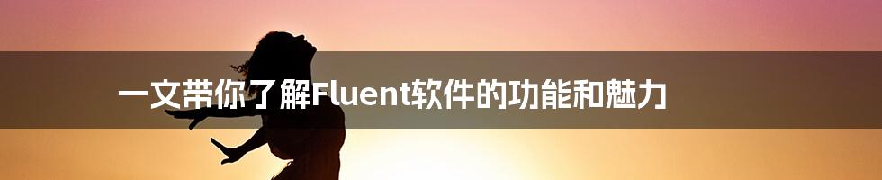 一文带你了解Fluent软件的功能和魅力