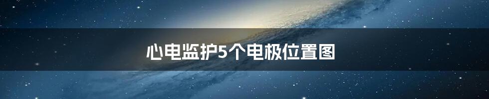 心电监护5个电极位置图