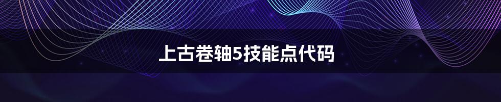 上古卷轴5技能点代码