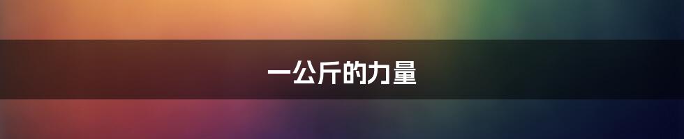 一公斤的力量