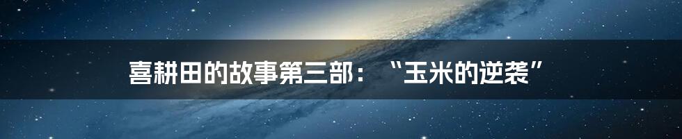 喜耕田的故事第三部：“玉米的逆袭”