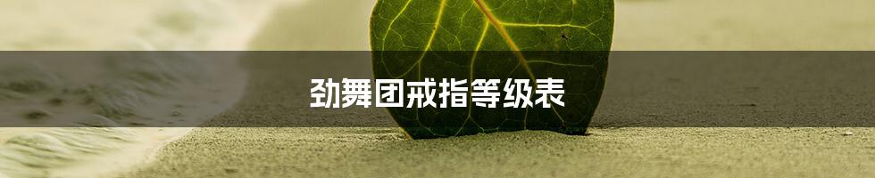 劲舞团戒指等级表