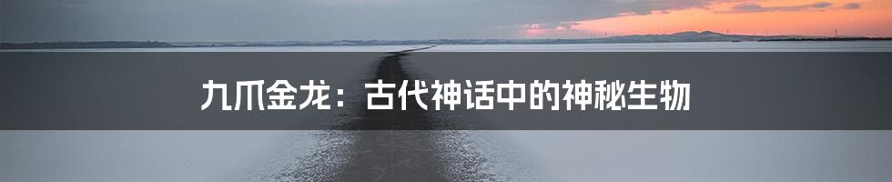 九爪金龙：古代神话中的神秘生物