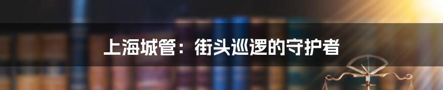 上海城管：街头巡逻的守护者