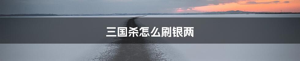 三国杀怎么刷银两