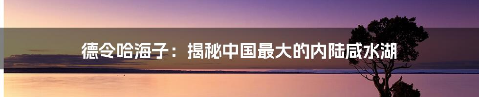 德令哈海子：揭秘中国最大的内陆咸水湖