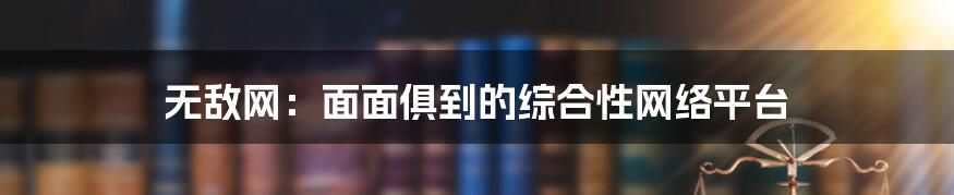 无敌网：面面俱到的综合性网络平台