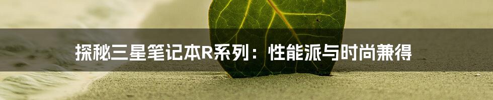 探秘三星笔记本R系列：性能派与时尚兼得