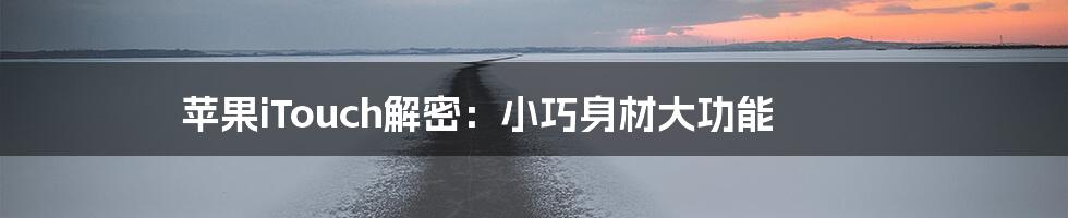 苹果iTouch解密：小巧身材大功能