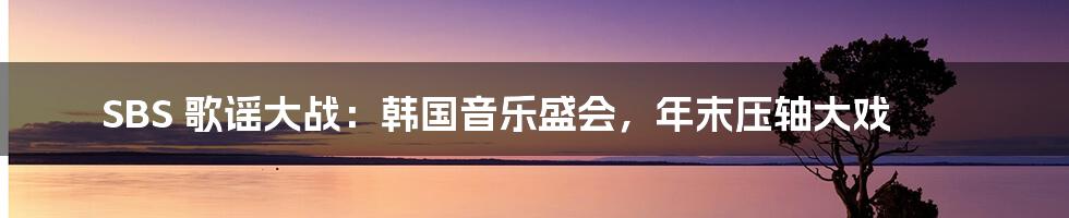 SBS 歌谣大战：韩国音乐盛会，年末压轴大戏