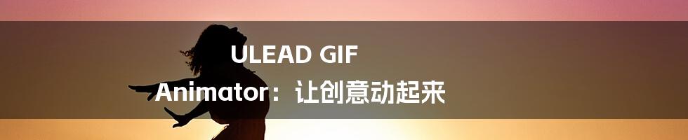 ULEAD GIF Animator：让创意动起来