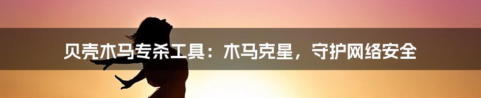 贝壳木马专杀工具：木马克星，守护网络安全