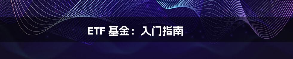 ETF 基金：入门指南