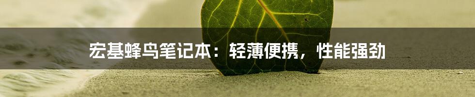 宏基蜂鸟笔记本：轻薄便携，性能强劲