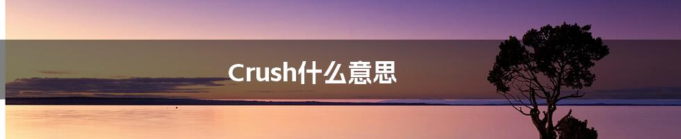 Crush什么意思