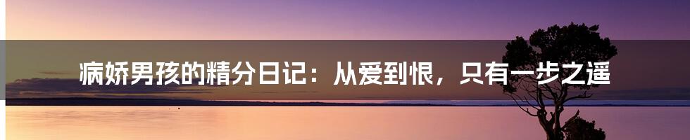 病娇男孩的精分日记：从爱到恨，只有一步之遥