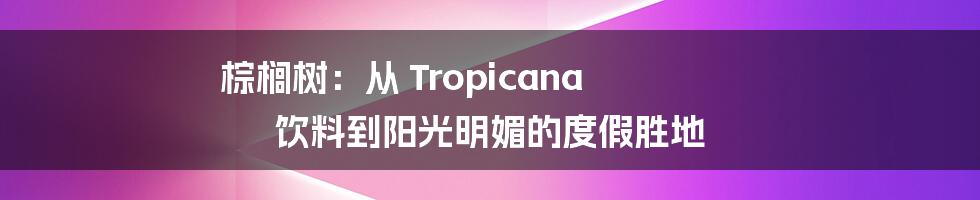 棕榈树：从 Tropicana 饮料到阳光明媚的度假胜地