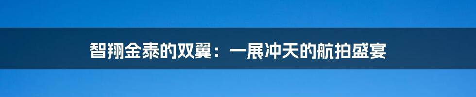 智翔金泰的双翼：一展冲天的航拍盛宴