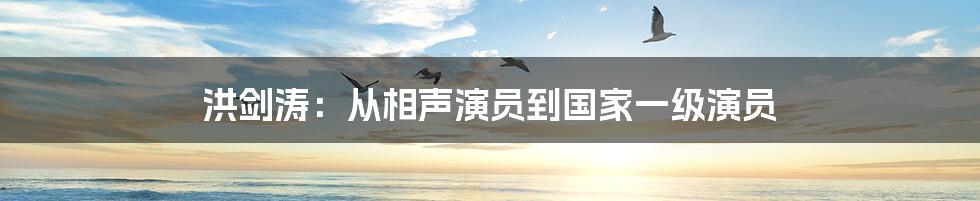 洪剑涛：从相声演员到国家一级演员