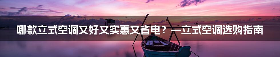 哪款立式空调又好又实惠又省电？—立式空调选购指南