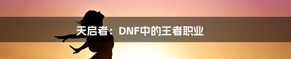 天启者：DNF中的王者职业