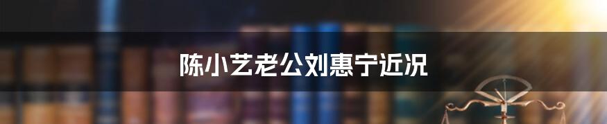 陈小艺老公刘惠宁近况