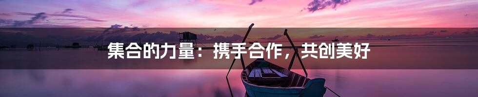 集合的力量：携手合作，共创美好