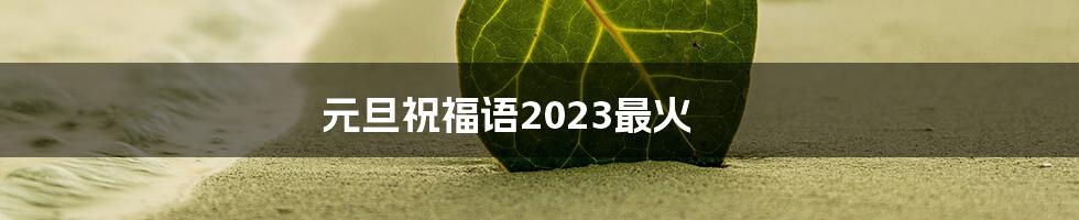 元旦祝福语2023最火