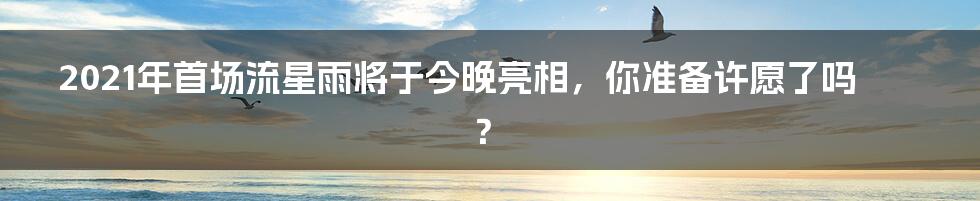 2021年首场流星雨将于今晚亮相，你准备许愿了吗？