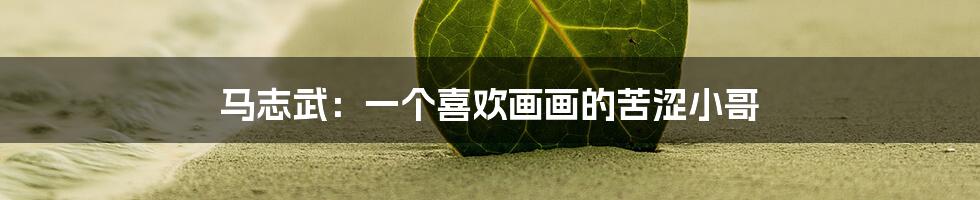 马志武：一个喜欢画画的苦涩小哥