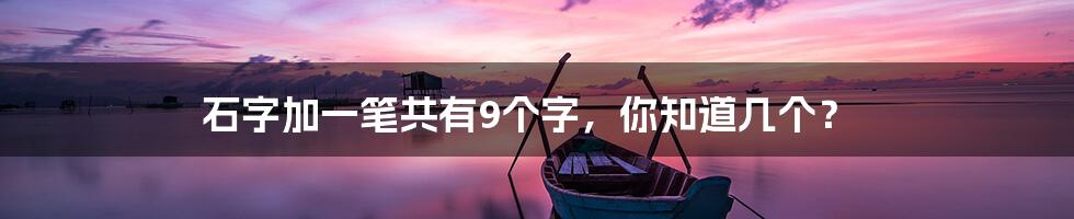 石字加一笔共有9个字，你知道几个？