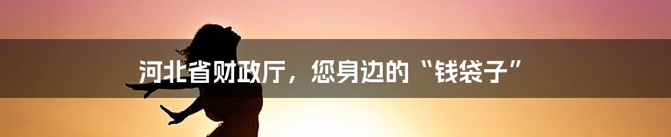 河北省财政厅，您身边的“钱袋子”