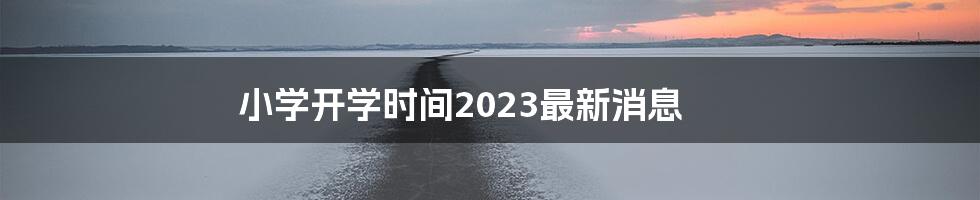 小学开学时间2023最新消息