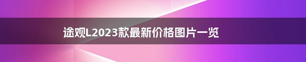 途观L2023款最新价格图片一览