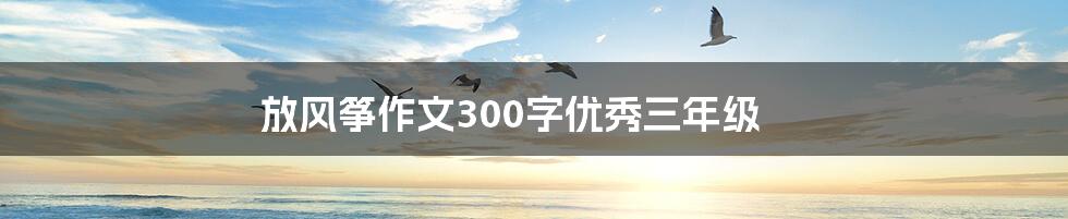 放风筝作文300字优秀三年级