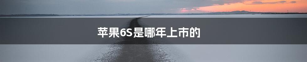 苹果6S是哪年上市的